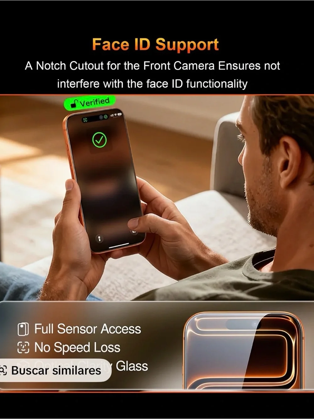 Clear Screen Protector & Case - Transparent 16 pro max